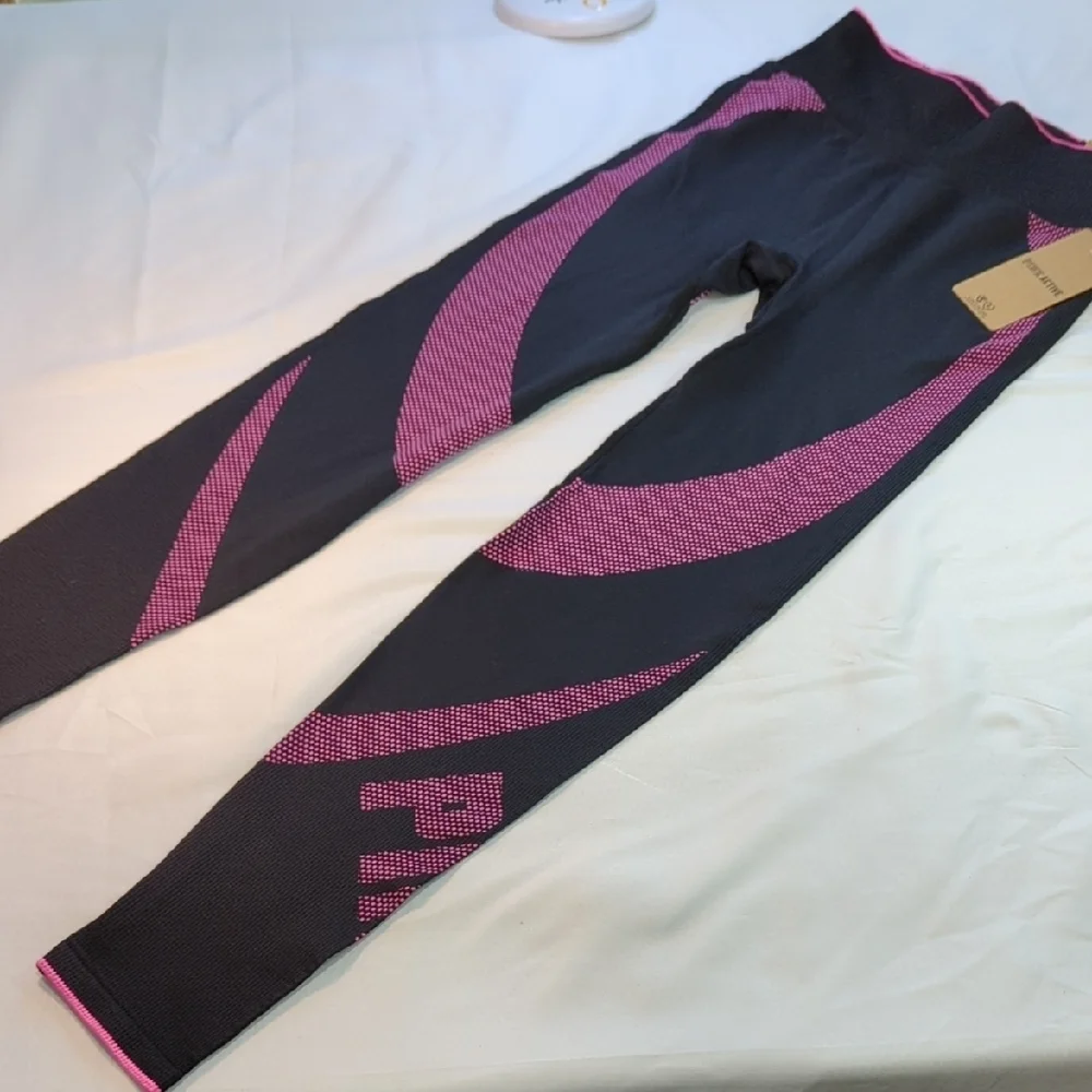 Victoria's Secret Black and Pink Yoga Pants, New With Tags!!! Amazing Butt!!!!